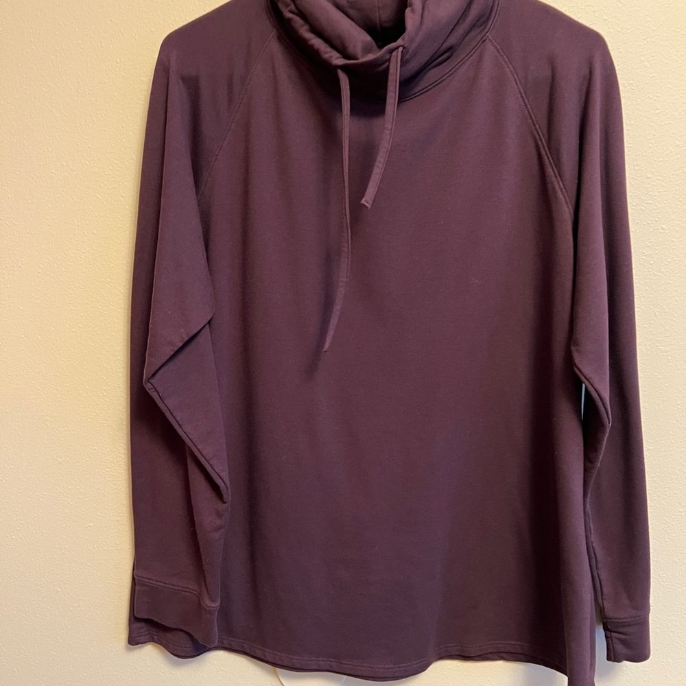 Deep Purple women’s cowl neck sweater